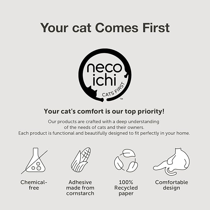 Necoichi Cardboard Cat Scratcher Bed for Indoor Cats - Cat Scratching Board (16" Regular, b.Dark Cherry Lounge)