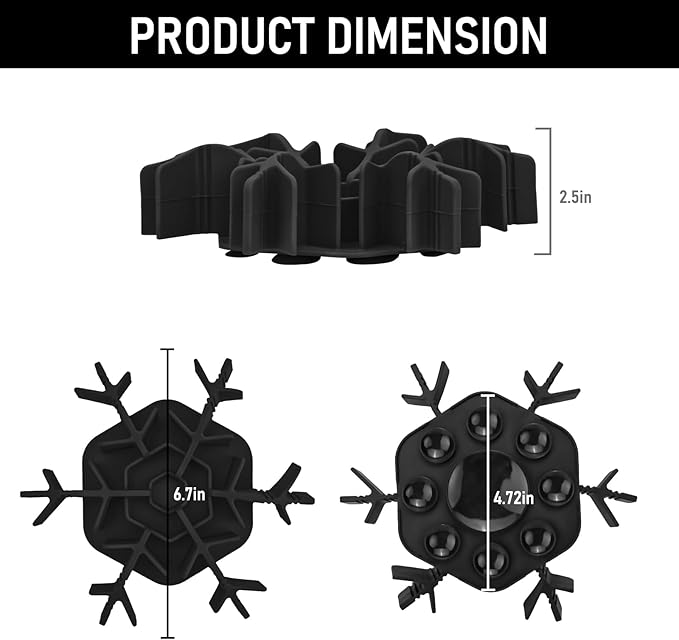 Dog Slow Feeder Insert Silicone Adjustable for 4.7-7" Stainless Steel Dogs Bowls Standard Elevated, Anti-Slip Suction Cup All Large Breed Cat Slow Feeders Health Feeding Eating Extra Slowfeeder, Black