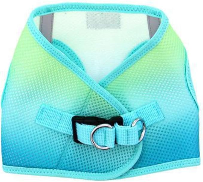 Doggie Design No Choke Dog Harness - Simple Step-in and Go Dog Vest for Small, Medium, and Large Breeds - Breathable Mesh Polyester Pet Harness - Aruba Blue - S
