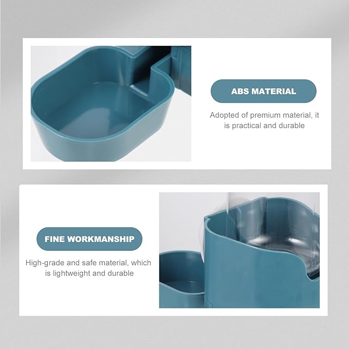 COHEALI Pet Automatic Hanging Water Dispenser Bottle for Dogs and Cats, Ocean Blue Plastic Cage Water Feeder, Space-Saving Hydration Solution for Pets in Indoor and Outdoor Use