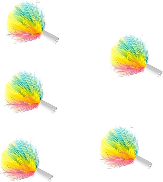 3-in-1 Cat Toy & Interactive Motion-Activated Kitten Toy Accessories — 5-Piece Set of Retractable Feather Refills, Replaceable Interactive Teaser Accessories for Cats and Kittens