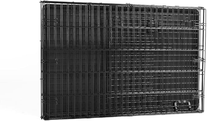 Amazon Basics - Durable, Foldable Metal Wire Dog Crate with Tray, Single Door, 42 x 28 x 30 in, Black