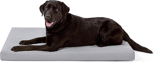 Cybarmour Chew Proof Dog Bed - Orthopedic Indestructible Dog Crate Pad - Outdoor Waterproof Kennel Mat for Aggressive Chewers - Large Breeds & Fits 42-Inch Crate - 41"x27", Limestone