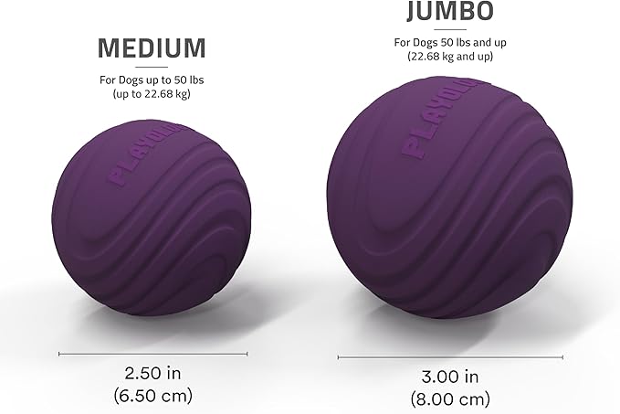 Playology Dog Toys | Dual Layer Ball Durable Chew Toy for Aggressive Chewers | Medium Bacon Scented Toy - Easy to Clean and Made from Non Toxic Materials