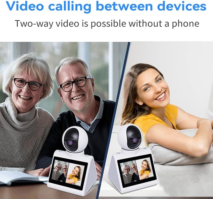 Indoor Home Security Camera,Pet Dog Camera,Two Way Video Camera with 4.3inch Big Screen,Nanny cam, Monitor for Baby/Elder/Nanny/Dog/pet with Phone App Dome Camera(Button Calling Version)