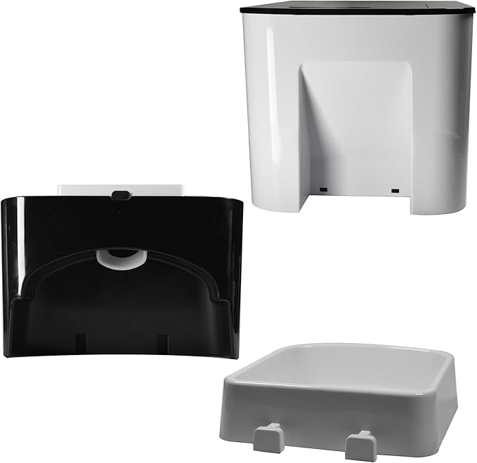 14L Automatic Dog Feeder Large Breed, Programmable Auto Pet Food Dispenser, Timed Dog Feeder Extra Large, Portion Control, 1200mAh Battery and Plug-in Power (White)