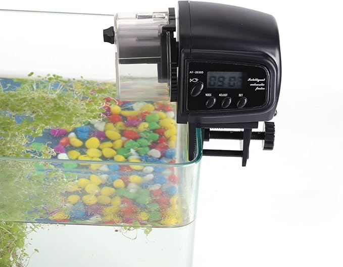 Digital Automatic Fish Feeder Electronic Fish Feeder LCD Aquarium Tank Food Feeding Machine for Vacations Business Trip