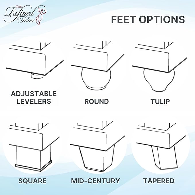 THE REFINED FELINE Cat Litter Box Enclosure Cabinet, Modern, Mahogany Brown, Adjustable Levelers, Large, Hidden Litter Cat Furniture with Drawer