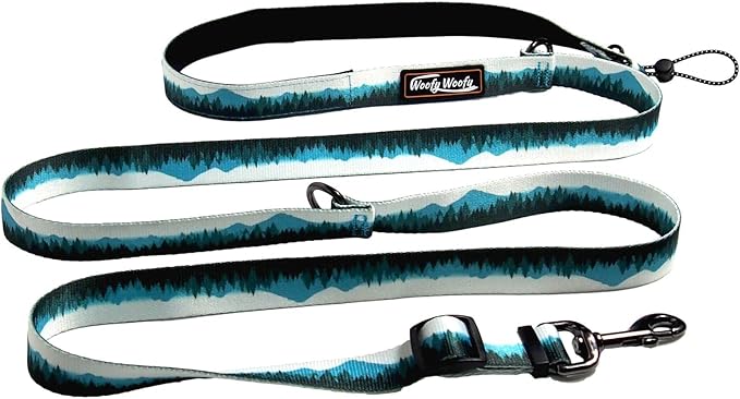 6in1 Multifunctional Dog Leash, Hands Free Dog Leash, Adjustable Length 6'7", Forest Print,Dogs, Adjustable Length, for Medium and Large Dog, Size M/L-Width:1"