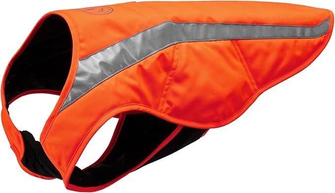 BASSDASH Dog Insulated Coat Safety Vest Water Resistant Chest Protection Reflective High Visibility for Hunting Outdoor