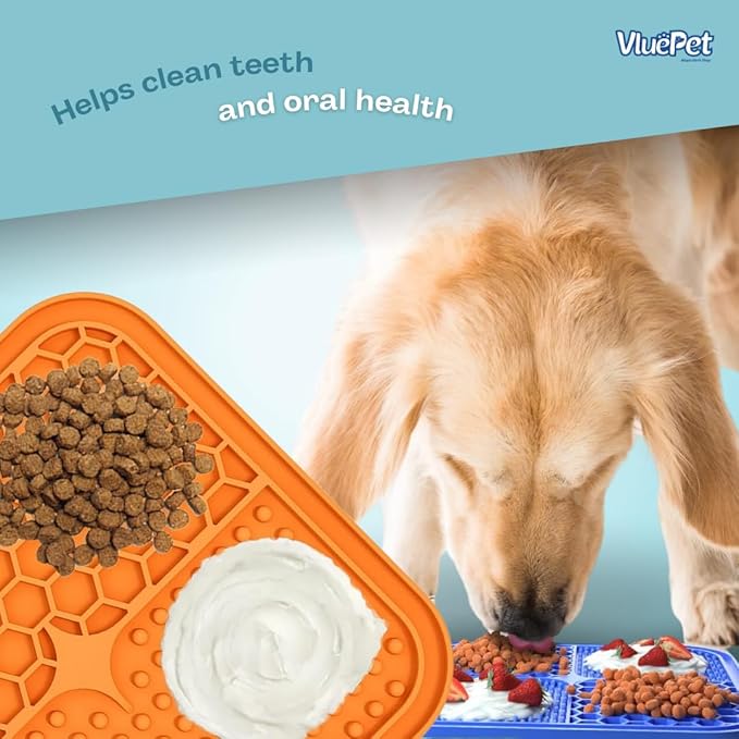 VALUEPET | Dog Lick Mat - Silicone Lick Mat for Anxiety Relief- Slow Feeder Licking Pad for Butter, Yogurt, & Peanut - Suitable for Dog Training, Boredom Reducer, Bathing & Grooming- Square | 6.6 Inch