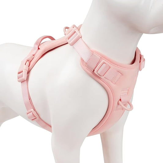 No Pull Dog Harness, Puppy Vest with Front Clip for Small Medium Large Sized Dog(Light Pink,XL)
