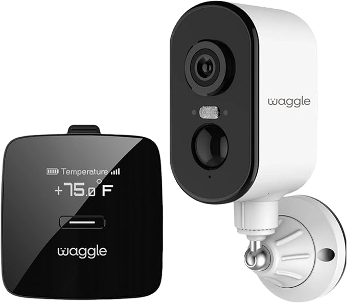 Waggle RV/Pet Monitor PRO + 4G Mini Camera Bundle - GPS | RV Pet Monitor | Real-time Temperature & Humidity, 4G Multi Carrier, 4G LTE Security Camera, Indoor/Outdoor, 2 Way Audio, Night Vision