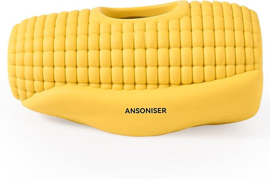 Ansoniser Long-Lasting Interactive Dog Toy - Corn Cob Chew Toy with 2 Removable Snack Pods Aggressive Chewers, 2-in-1 Frozen Treat Dispenser, Easy to Clean Gift