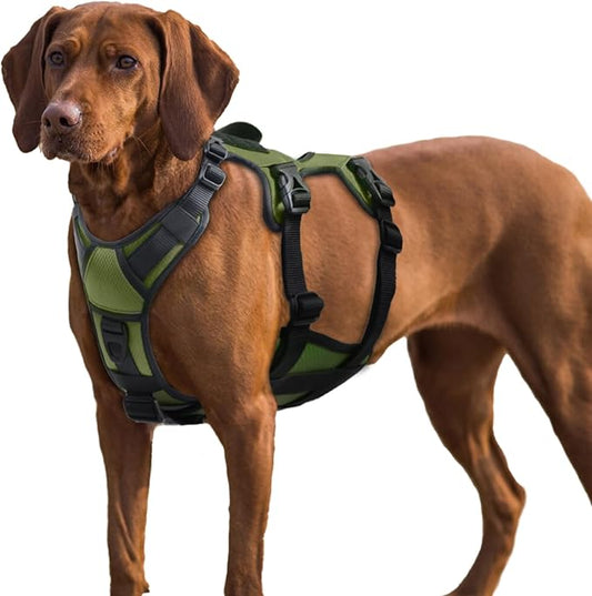 AUROTH Escape Proof Dog Harness for Large Dogs - No Pull, Soft Padded, Reflective, Adjustable Vest With Lift Handle for Walking, Hiking, Training