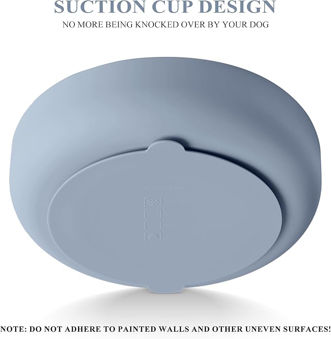 Coomazy Extra Large Slow Feeder Bowl, Silicone Dog Bowl with Suction Cups, Slow Feeder & Non-Slip Design, Boredom and Anxiety Reducer, Suitable for Large Dogs, LightBlue