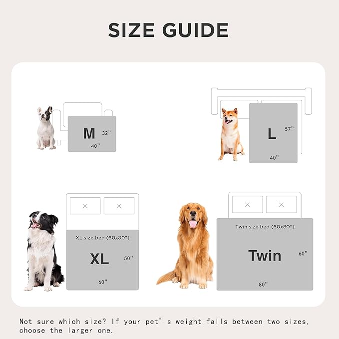 Smiry Waterproof Dog Bed Blanket, Leakproof Pet Throw Blanket for Bed Couch Sofa, Reversible Sherpa Fleece Furniture Protector Cover for Small Medium Large Dogs Cats (Grey, 50x60 inches)