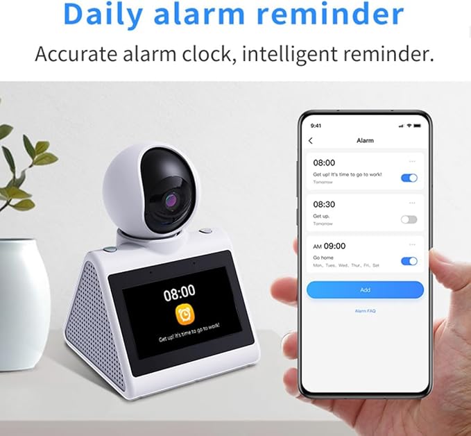 Indoor Home Security Camera(Intelligent Voice Version) Two Way Video Camera,Pet Dog Camera Monitor for Baby/Elder/Nanny/Pet/Dog with Phone App,Pan/Tilt Dome Camera