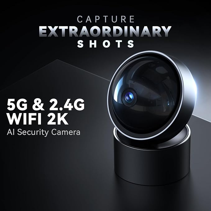 Indoor Camera - Security Camera Indoor 5G&2.4G WiFi Cameras for Home Security Instant 911 Alert, Pan/Tilt Baby Monitor/Dog/Pet Camera AI Motion Detection Night Vision, Speaker, US Cloud Storage 2Pack