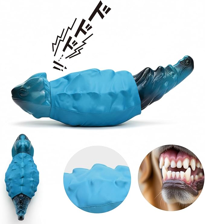 Dog Chew Toys for Aggressive Chewers, Indestructible Lizard Shape Tough Dog Toy with Natural Scents, Durable Chew Bones to Keep Large Dogs Busy, for Super Chewers 20-80Lbs - Milk