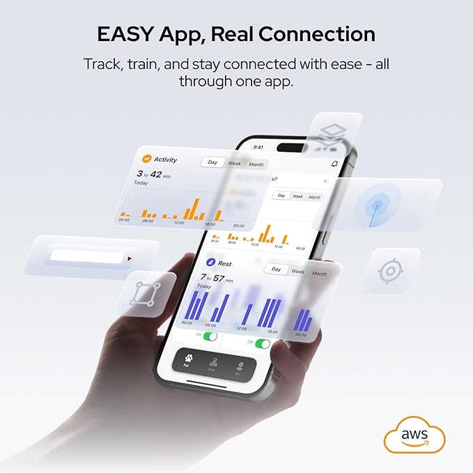 SATELLAI Dog Wireless Fences, Gray The Most Advanced GPS Dog Collar with AI Analysis, Precise Positioning, 5-Day Battery, and IP68 Waterproof, Flexible Virtual Fencing for Medium & Large Dogs