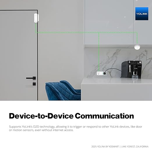 YoLink Smart Energy Plug 15A – 4-Pack, 1/4 Mile LoRa Range, High-Power Devices with Cycle Schedule, Real-Time Energy Monitoring, Overload Protection, Alerts, Alexa, Google, IFTTT, HA, Hub Included