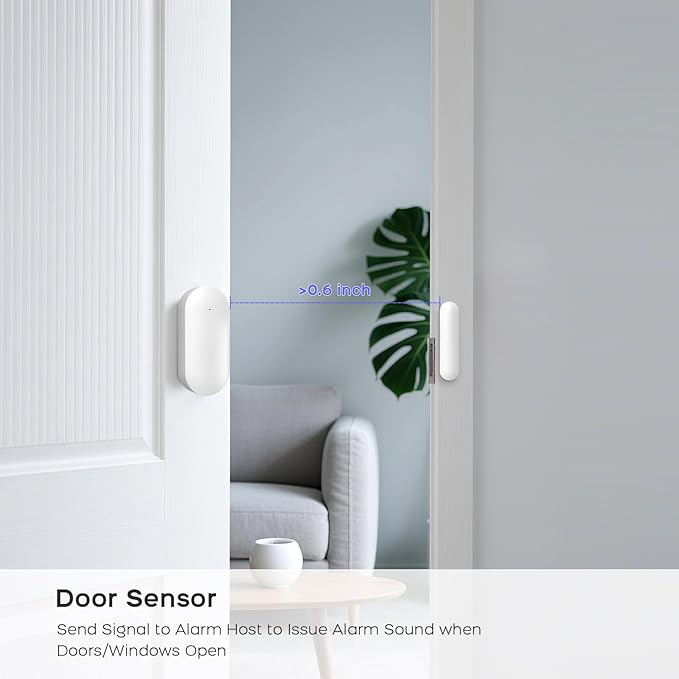 PGST 2025 WiFi Wireless Home Alarm System - 4.3-inch Touch Screen, 10-Minute Installation, 8 Door & Window Sensors + 4 Motion Sensors, APP Remote Control, Compatible with Alexa, No Monthly Fee