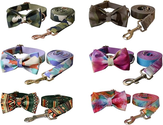 Custom Dog Collar with Metal Buckle - Pet Collars Personalized with Name and Phone Number (Bohemian)