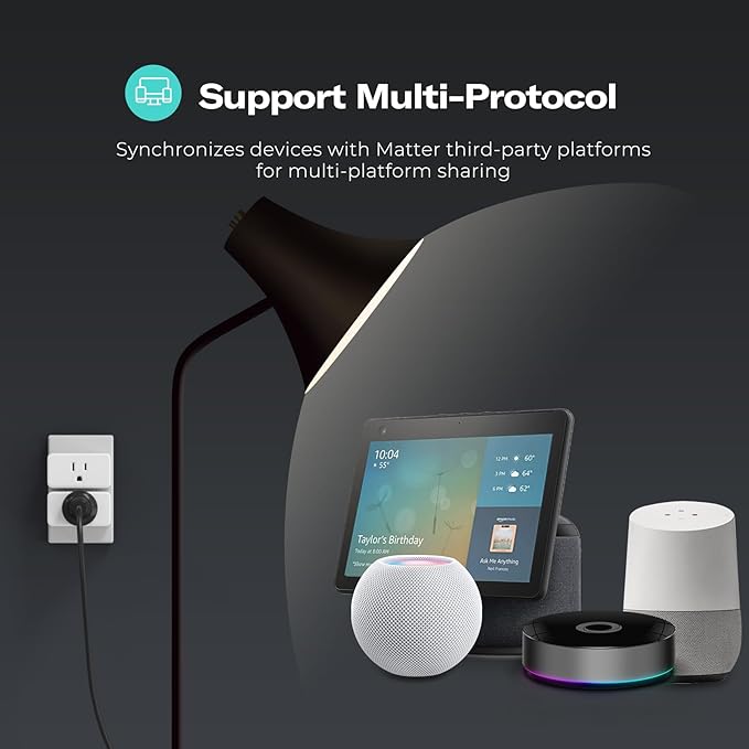 THIRDREALITY Smart Plug M3 4 Pack,Matter Over WiFi,15A/1800W Max,ETL Certified,Compact Design, Work with SmartThings, Apple Home,Alexa,Google, Homey,Home Assistant,No Power Meter,2.4G Wi-Fi Only