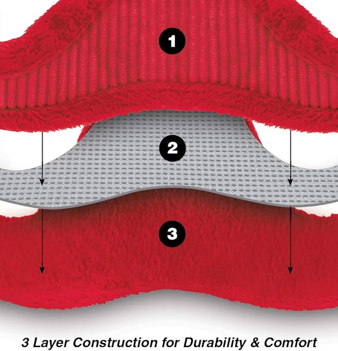 Voyager Step-in Plush Dog Harness – Soft Plush, Step in Vest Harness for Small and Medium Dogs by Best Pet Supplies - Red Corduroy, XL (Chest: 20.5-23") (Pack of 2)