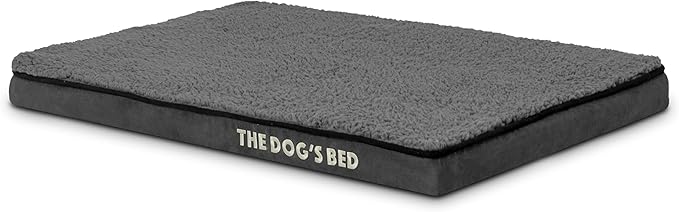 The Dog’s Bed Orthopedic Memory Foam Dog Bed, Small Grey Plush, Pain Relief for Arthritis, Hip & Elbow Dysplasia, Post Surgery, Lameness, Supportive, Waterproof Washable Cover, Veterinary Approved