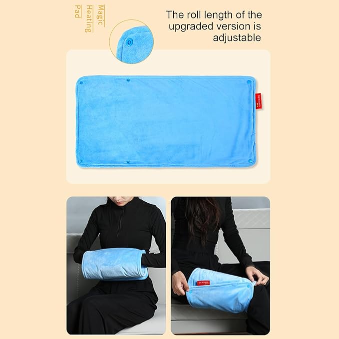 Pet Heating Pad, Dog Cat Pad for Warm Comfort, Rechargeable 23x11 Inch Waterproof Mat with Soft and Adjustable Temperature, Pet Accessory for Puppy Cats Small Dogs Women Men Kitten Cold Home