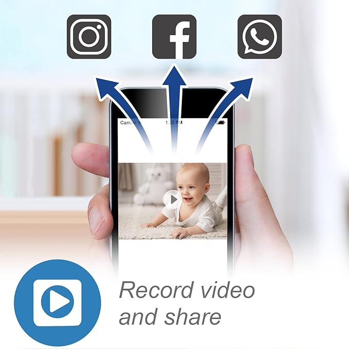 VTech RM7764HD 1080p WiFi Remote Access Baby Monitor, 360° Pan&Tilt, 7” 720p HD Display, HD Night Vision, Soothing Sounds, 2-Way Talk, Temperature Sensor, Motion Detection, iOS & Android