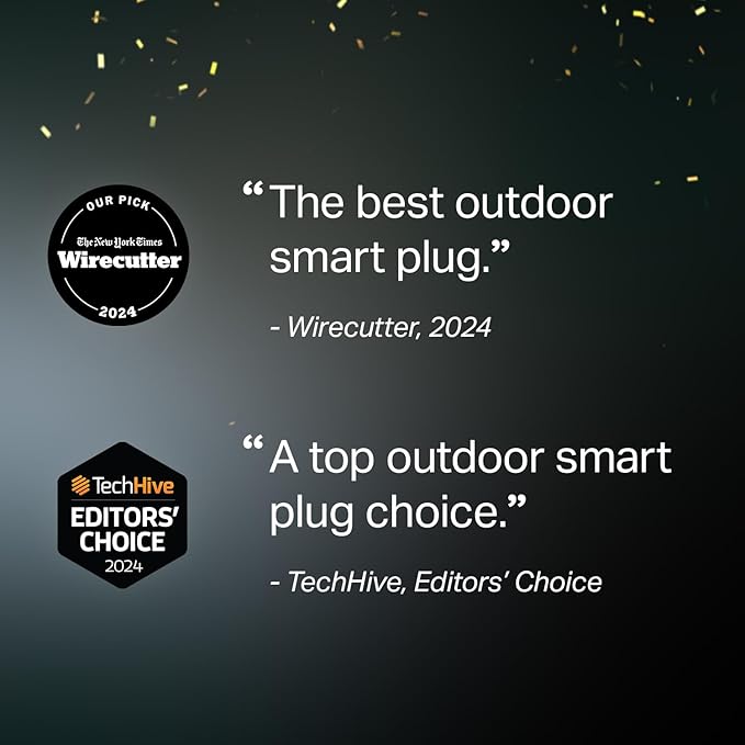 TP-Link Tapo Matter Outdoor Smart Plug, 2 Individual outlets, IP65 Weather Resistance, Works with Apple Home, Alexa, Google Home, Long Wi-Fi Range, 2.4G Wi-Fi Only, ETL Certified(Tapo P400M)