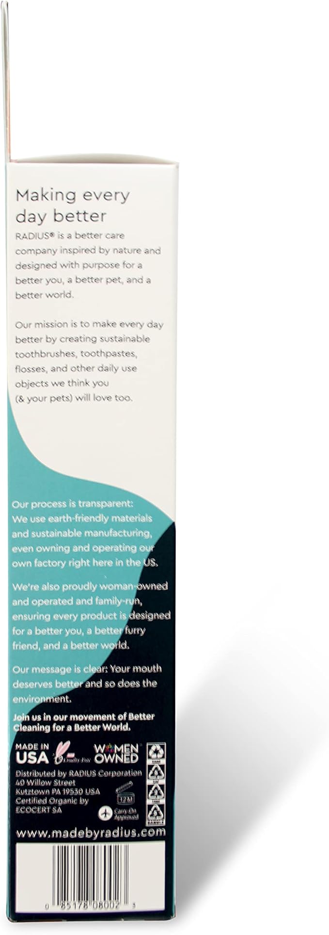 RADIUS USDA Organic Dental Solutions Adult Kit 2 Units, Includes 1 Dog Toothbrush & 1 0.8oz Toothpaste, Firm Bristle & Non Toxic Toothpaste for Dogs, Designed to Clean Teeth, Xylitol Free