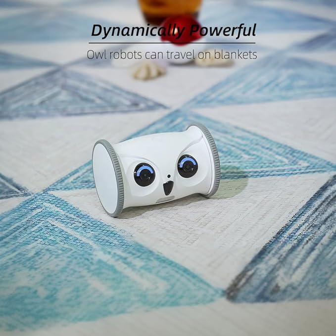 Owl Robot,Pet Camera Treat Dispenser Interactive Toy for Dogs Cats with Remote Phone App Control