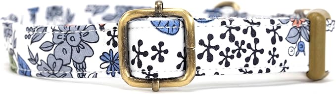 Personalized Dog Collar with Name and Phone Number Engraved,Adjustable Custom Puppy Collar,Organic Cotton Pet Collar for Small Medium Large Boy Girl Dogs