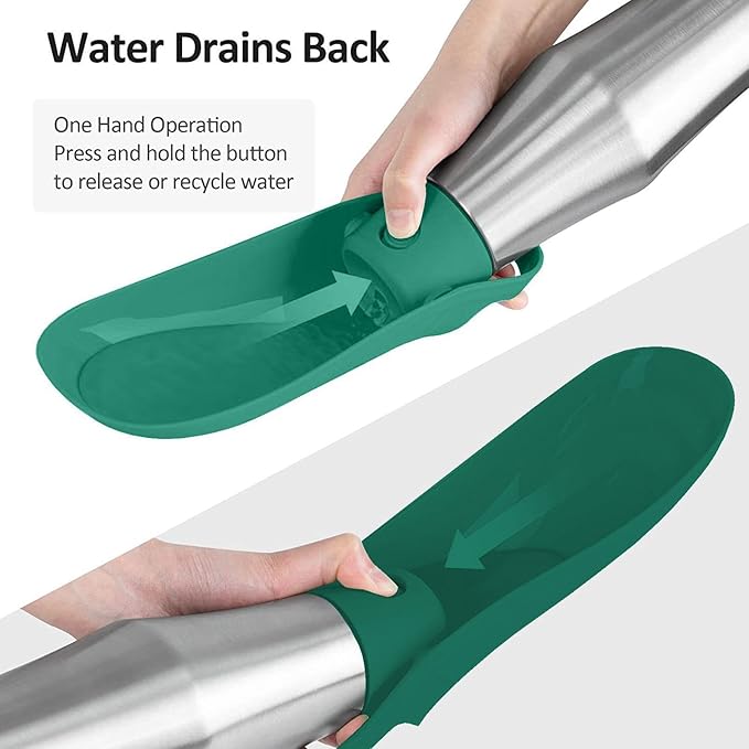 Puppy Water Bottle - 27oz Pet Hydration Bottle, Stainless Steel Portable Pet Bottle, Leak Proof Puppy Water Dispenser, Walking Dog Water Bottle, Dog Water Feeder Bottle for Outdoor Hiking Trips