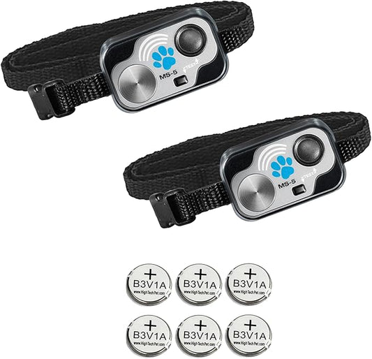 Genuine MS-5 Automatic Pet Door Collars from High Tech Pet Brand - Combo Pack or 2 Collars and 6 Free Batteries