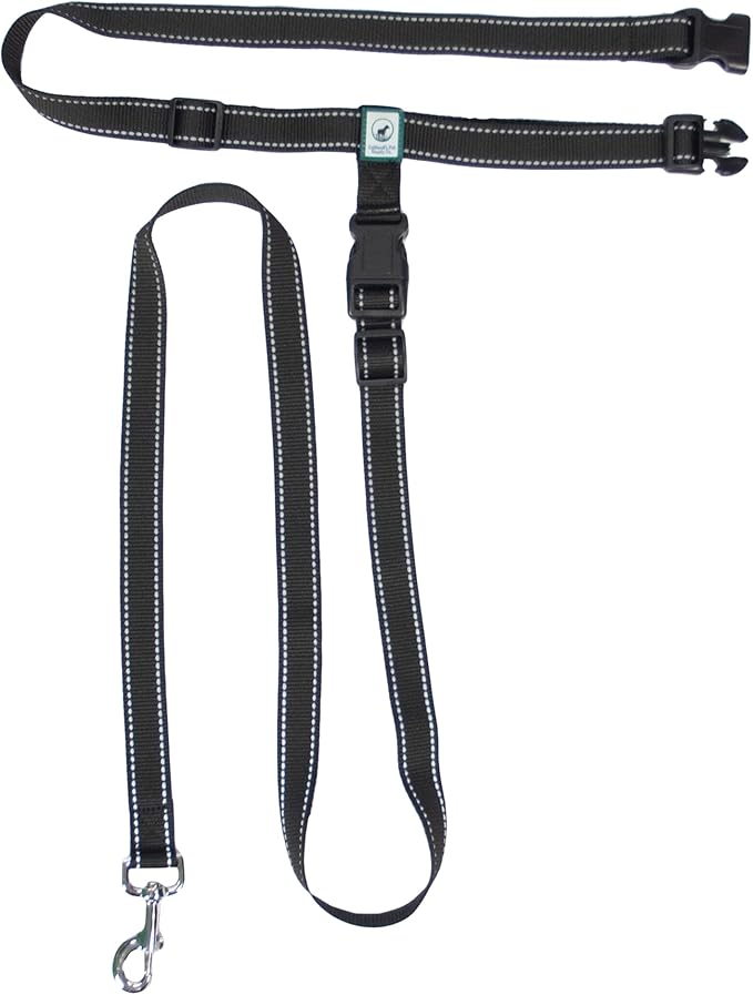 Caldwell's Pet Supply Co. Hands-Free Dog Leash, Adjustable Waist Leash for Dog Walking, Non-Bungee, Hands Free Harness, Durable and Versatile Waist Belt Leashes, Cross Body for Dogs (26" - 47")
