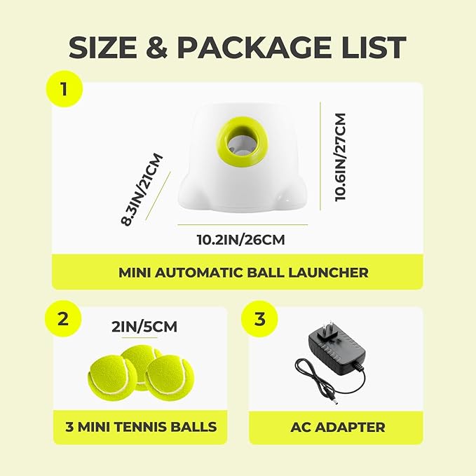 ALL FOR PAWS Original Dog Automatic Ball Launcher for Small and Medium Dogs, Interactive Dog Tennis Ball Throwing Machine, Enrichment Mental Stimulation Toys, Reduce Boredom & Stress