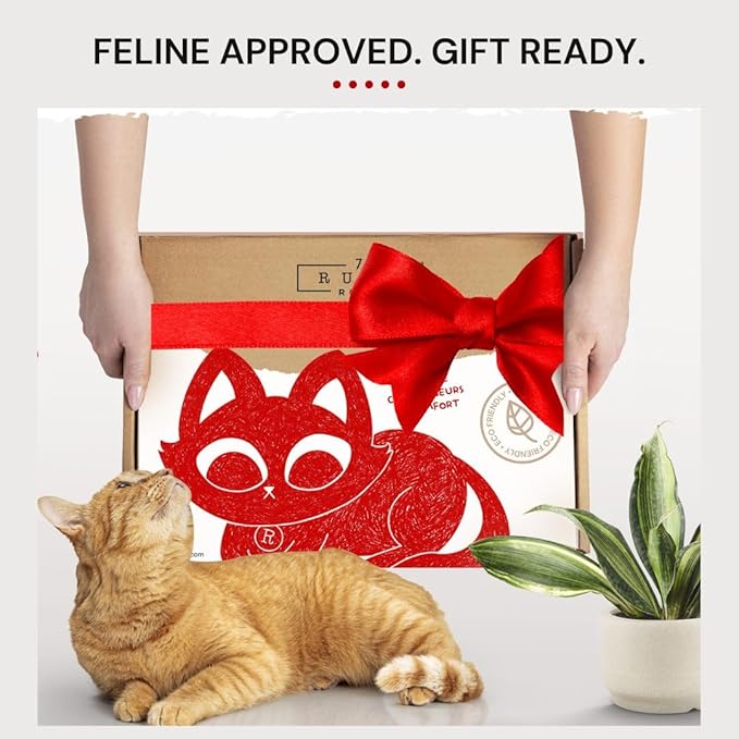 7 Ruby Road Cat Hammock Wall Mounted Shelf with Two Steps Set - Wall Shelves and Perches for Sleeping, Playing, Climbing and Lounging - Modern Cat Bed & Furniture for Indoor and Large Cats or Kitty