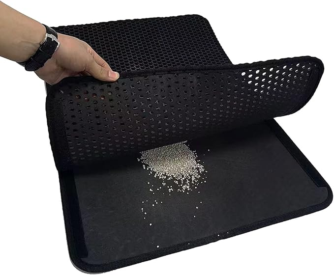 Cat Litter Mat Litter Tray Mat,Double Layer Design Waterproof Urine Proof Trapper Mat and Water Scatter Control Washable XS-XXL