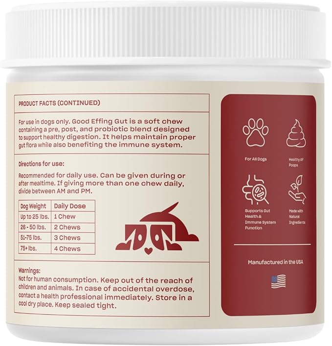 Oh Norman! Probiotic Chews for Dogs, Probiotics for Dogs Digestive Health with Enzymes, Allergy Relief for Seniors, Probiotics for Dog Wellness and Comfort