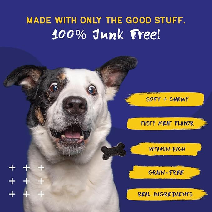 PupGrade Daily Multivitamin for Dogs - All-in-One Supplement for Digestive, Immune, Skin and Coat Health - Probiotic Enzymes, Omega Fish Oil, Vitamins A, C, D & E – 180 Soft Chews