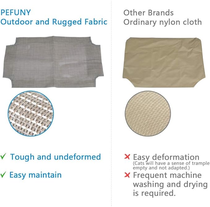 Cat Window Hammock – Mess-Free Waterproof Cats Window Perch for Large Cats, Strong Suction Cup Hammock with Flannel Cover, Indoor Cat Seat, Beige