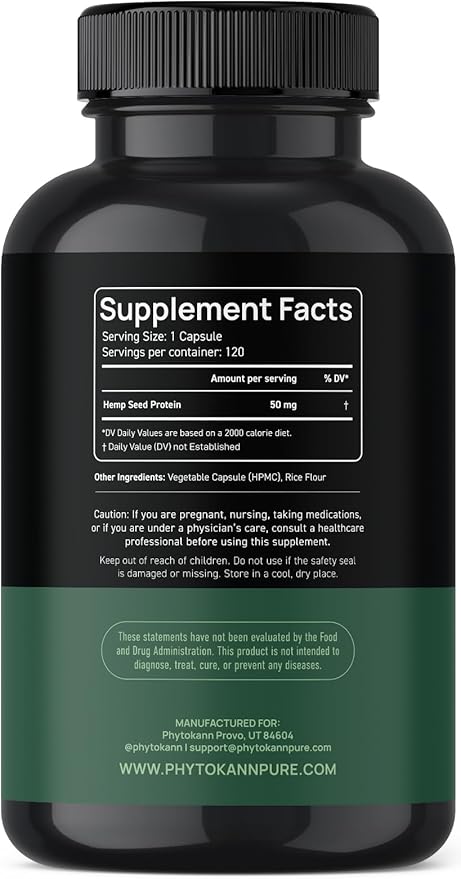 Hemp Oil Capsules Supplement | 120 Servings | Calm & Discomfort - Natural Stress and Immune Health w/Omega 3 6 9 - Made in USA