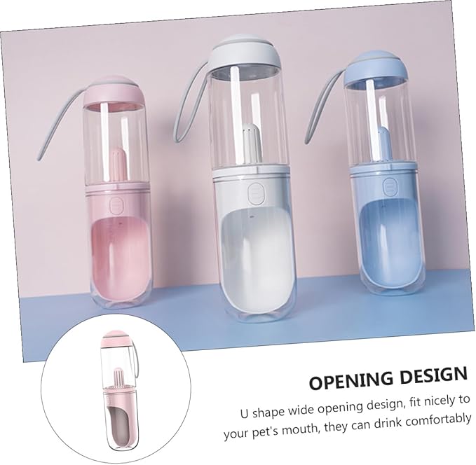 TOYANDONA Portable Dog Water Bottle Leakproof Outdoor Pet Dispenser with Detachable Transparent Bottle for Travel and Hiking