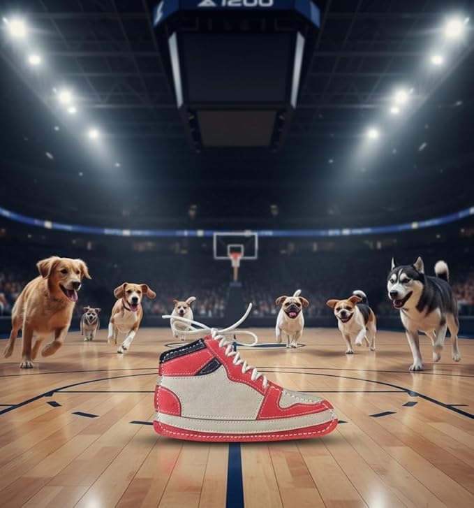 Eco Leather Sneaker Toy Natural and Tough Dog Toys - Long Lasting Chew Toys for Aggressive Chewers - Strong Dog Toy for Dogs and Puppy