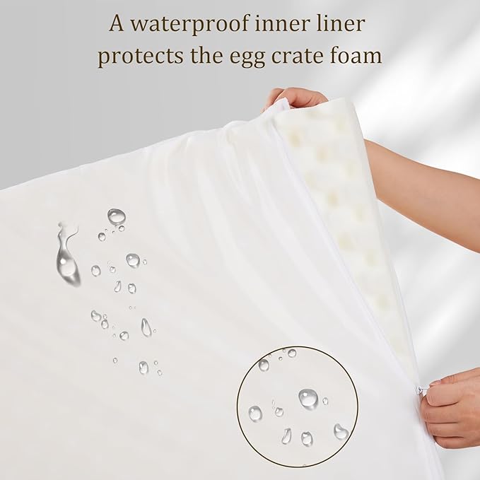 Bedfolks Orthopedic Dog Bed, Waterproof Dog Sofa Bed for Extra Large Dogs, Egg Foam Pet Couch Bed with Removable Washable Cover and Nonslip Bottom, Brown